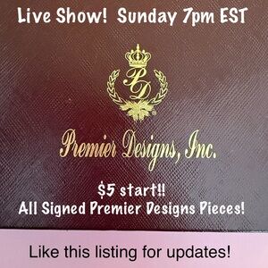 Premier Designs Live show! $5 Start! Unlisted Necklaces Earrings Bracelets Rings